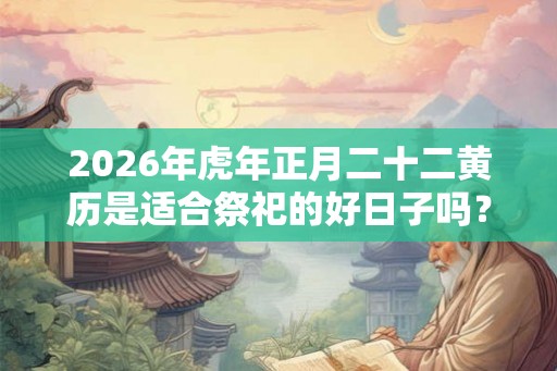 2026年虎年正月二十二黄历是适合祭祀的好日子吗？