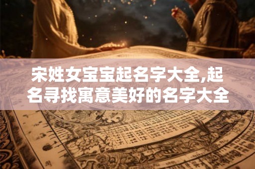 宋姓女宝宝起名字大全,起名寻找寓意美好的名字大全