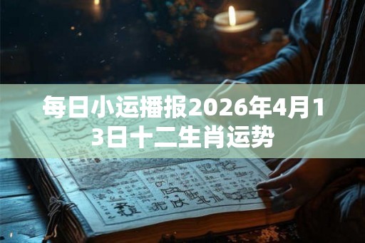 每日小运播报2026年4月13日十二生肖运势 每日小运播报2026年4月13日十二生肖运势