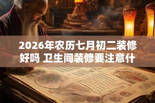 2026年农历七月初二装修好吗 卫生间装修要注意什么