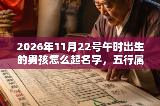 2026年11月22号午时出生的男孩怎么起名字，五行属什么