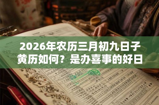 2026年农历三月初九日子黄历如何？是办喜事的好日子吗？