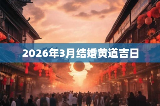 2026年3月结婚黄道吉日