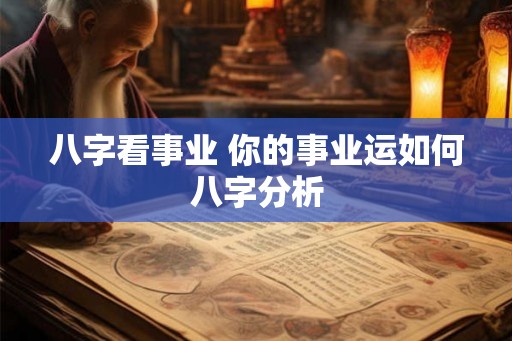 八字看事业 你的事业运如何八字分析