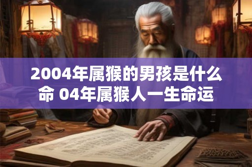 2004年属猴的男孩是什么命 04年属猴人一生命运 2004年属猴的男孩是什么命 04年属猴人一生命运