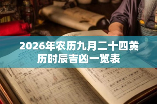 2026年农历九月二十四黄历时辰吉凶一览表