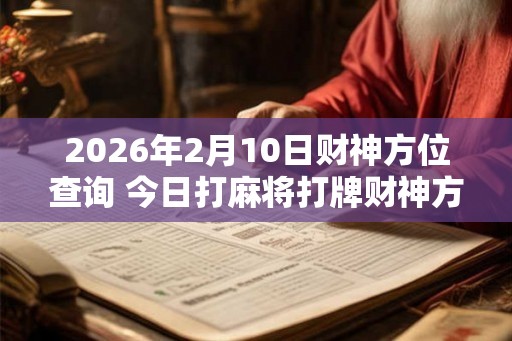 2026年2月10日财神方位查询 今日打麻将打牌财神方位 2026年2月10日财神方位查询 今日打麻将打牌财神方位