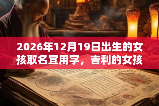 2026年12月19日出生的女孩取名宜用字，吉利的女孩名字