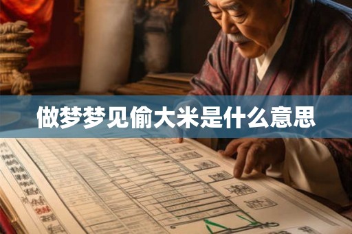 做梦梦见偷大米是什么意思