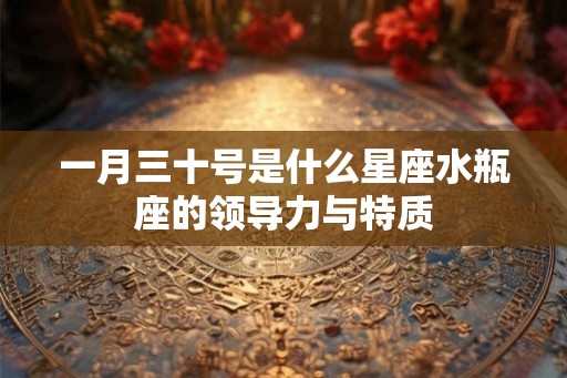 一月三十号是什么星座水瓶座的领导力与特质