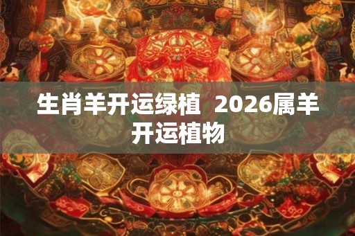 生肖羊开运绿植  2026属羊开运植物
