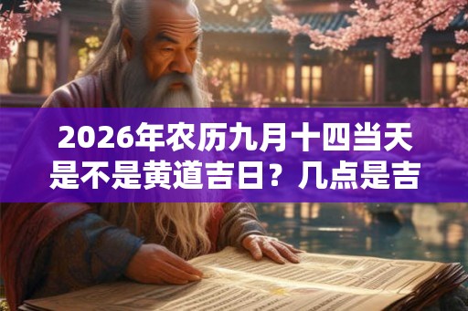 2026年农历九月十四当天是不是黄道吉日？几点是吉时？