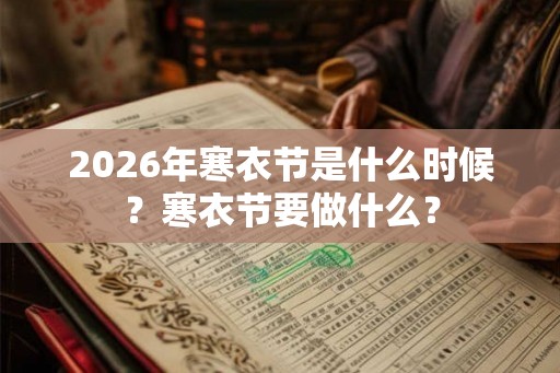 2026年寒衣节是什么时候？寒衣节要做什么？