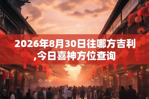 2026年8月30日往哪方吉利,今日喜神方位查询