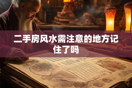 二手房风水需注意的地方记住了吗