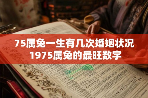 75属兔一生有几次婚姻状况 1975属兔的最旺数字