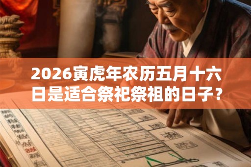 2026寅虎年农历五月十六日是适合祭祀祭祖的日子？
