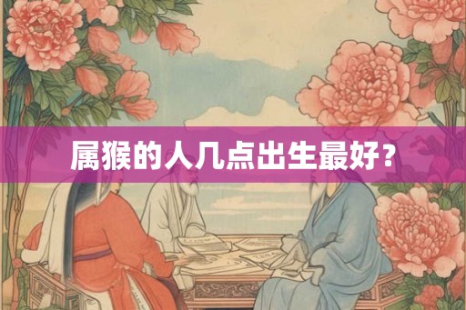 属猴的人几点出生最好？