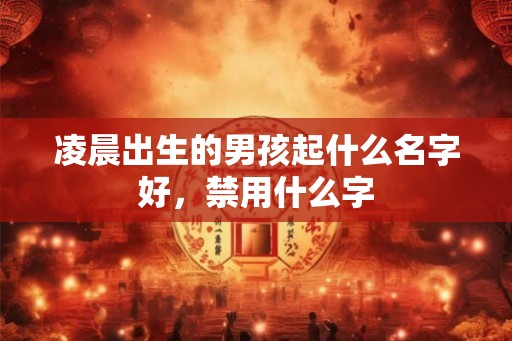 凌晨出生的男孩起什么名字好，禁用什么字