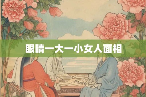 眼睛一大一小女人面相