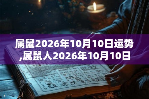 属鼠2026年10月10日运势,属鼠人2026年10月10日财运,生肖鼠2026年10月10日运势