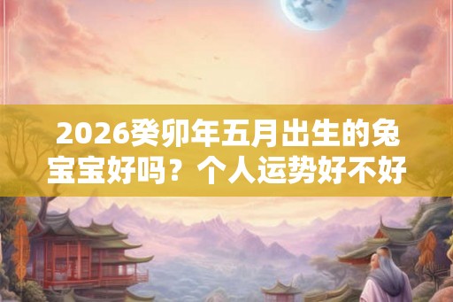 2026癸卯年五月出生的兔宝宝好吗？个人运势好不好