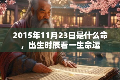 2015年11月23日是什么命，出生时辰看一生命运