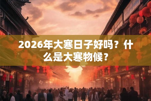 2026年大寒日子好吗？什么是大寒物候？