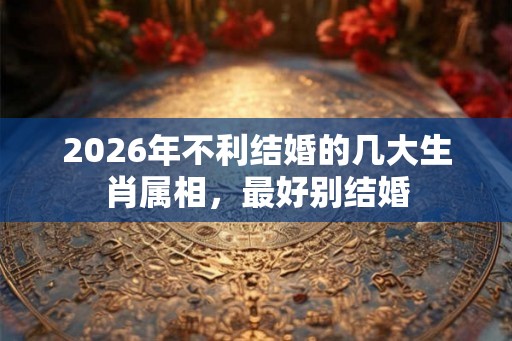 2026年不利结婚的几大生肖属相，最好别结婚