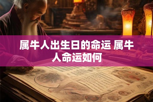 属牛人出生日的命运 属牛人命运如何