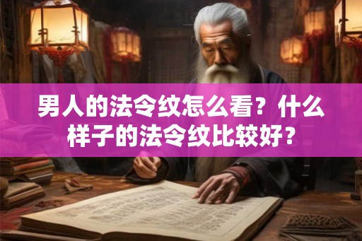 男人的法令纹怎么看？什么样子的法令纹比较好？