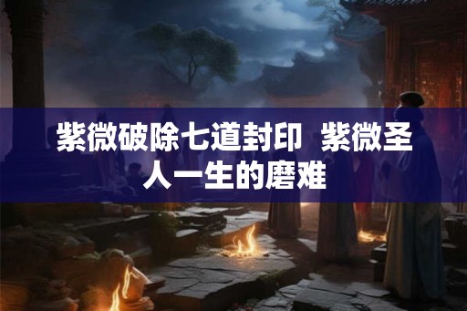 紫微破除七道封印  紫微圣人一生的磨难