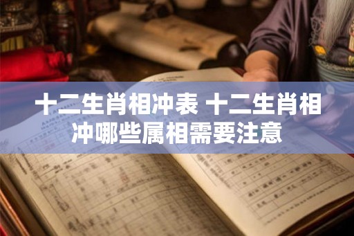 十二生肖相冲表 十二生肖相冲哪些属相需要注意