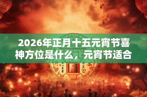 2026年正月十五元宵节喜神方位是什么，元宵节适合办喜事吗？