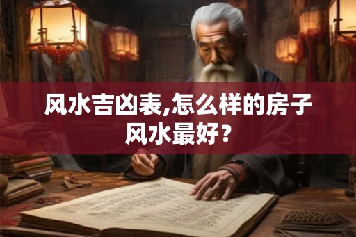 风水吉凶表,怎么样的房子风水最好？
