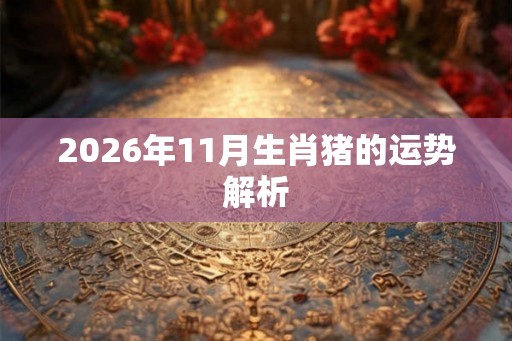 2026年11月生肖猪的运势解析