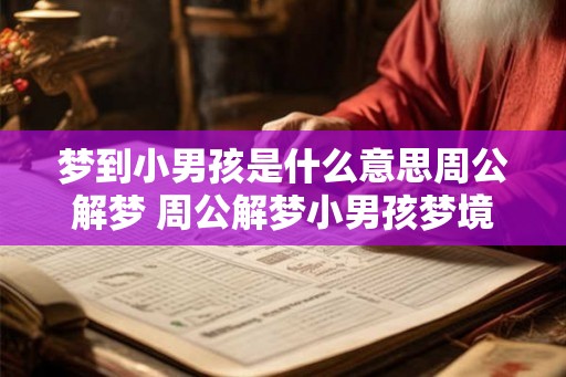 梦到小男孩是什么意思周公解梦 周公解梦小男孩梦境寓意 梦到小男孩是什么意思周公解梦 周公解梦小男孩梦境寓意