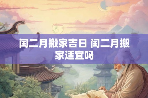 闰二月搬家吉日 闰二月搬家适宜吗