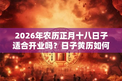 2026年农历正月十八日子适合开业吗？日子黄历如何？