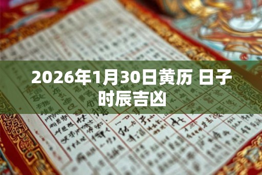 2026年1月30日黄历 日子时辰吉凶