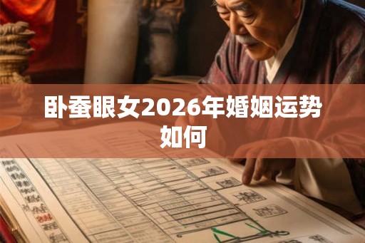 卧蚕眼女2026年婚姻运势如何