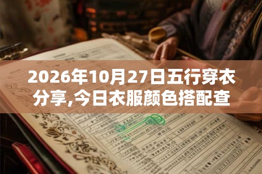 2026年10月27日五行穿衣分享,今日衣服颜色搭配查询