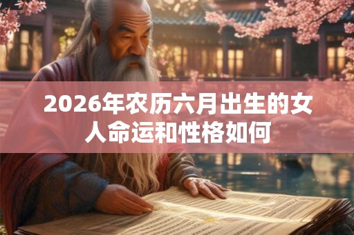 2026年农历六月出生的女人命运和性格如何 2026年农历六月出生的女人命运和性格如何