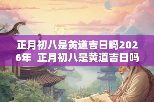 正月初八是黄道吉日吗2026年  正月初八是黄道吉日吗2026年