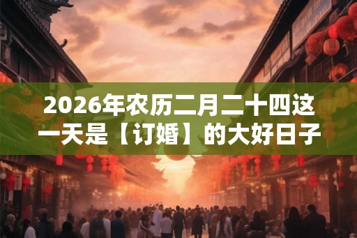 2026年农历二月二十四这一天是【订婚】的大好日子吗