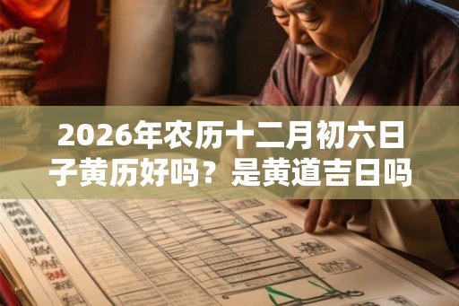 2026年农历十二月初六日子黄历好吗？是黄道吉日吗？
