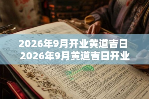 2026年9月开业黄道吉日 2026年9月黄道吉日开业 2026年9月开业黄道吉日 2026年9月黄道吉日开业