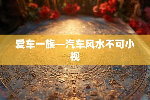 爱车一族—汽车风水不可小视