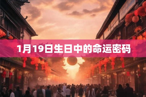 1月19日生日中的命运密码