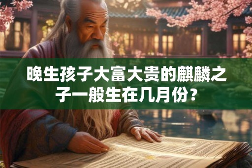 晚生孩子大富大贵的麒麟之子一般生在几月份? 晚生孩子大富大贵的麒麟之子一般生在几月份?